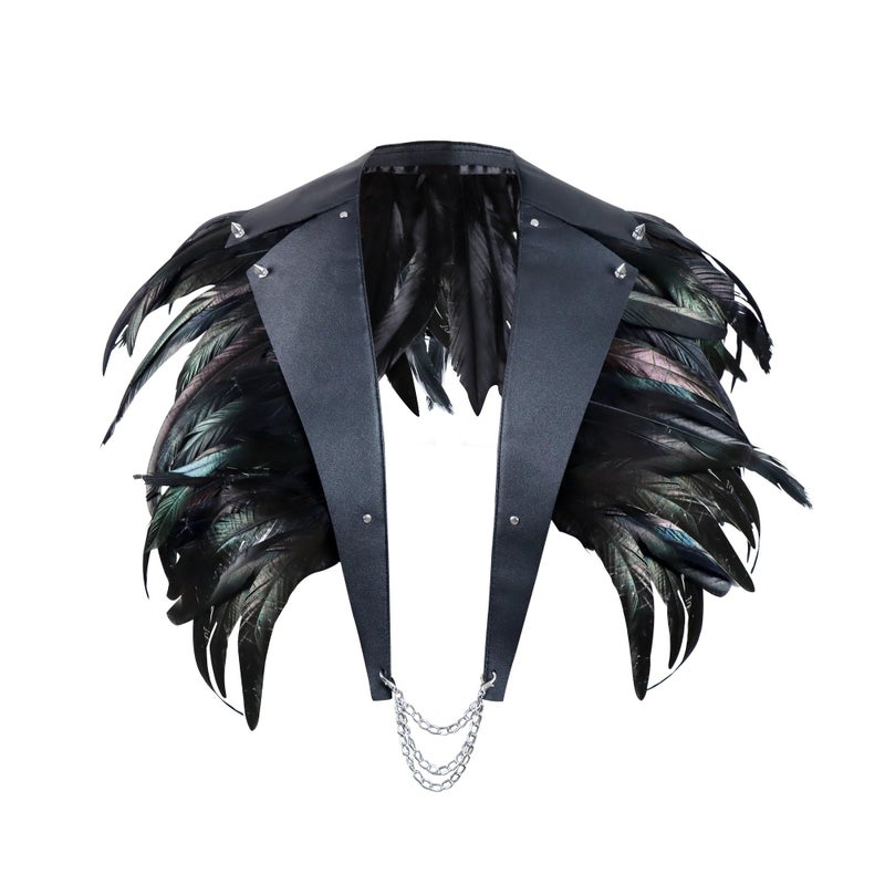 Sowder Rooster Hackle Feather Fringe Trim 5-7" in Width Pack of 5 Yards(Black) - Image 4